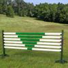 Platinum Jumps Set/6-10ft V Design Round Rails Light Green view 3
