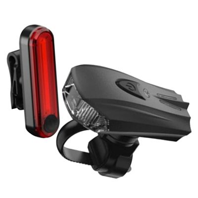 1set USB Rechargeable Bike Light Front and Rear Cycling Lights Design for Night Riding Easy Installation Compact and Practical for Cyclists