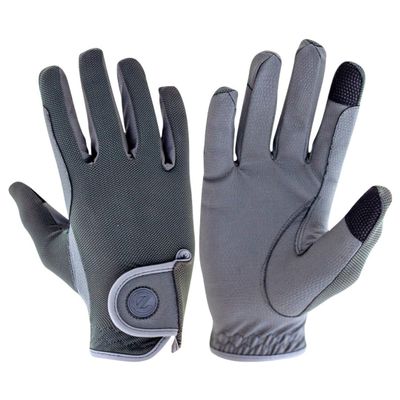 eGlove eQUEST GripPro X-LITE - Lightweight, Breathable, and Grippy - Comfort Mesh Back - Touchscreen Riding Gloves - 2022/23 (Grey - Plain Cuff, XXX-Small)