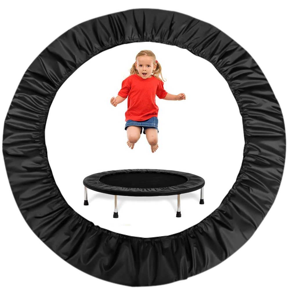joyibay Trampoline Spring Cover Black, Round Edge Protector, 600D Oxford Cloth Optional Waterproof Cover for Small Trampoline