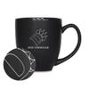 Rico Industries NCAA Northwestern Wildcats Main 15oz Laser Engraved Matte Black Ceramic Bistro Mug - For Hot or Cold Drinks view 1