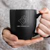 Rico Industries NCAA Northwestern Wildcats Main 15oz Laser Engraved Matte Black Ceramic Bistro Mug - For Hot or Cold Drinks view 2
