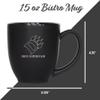 Rico Industries NCAA Northwestern Wildcats Main 15oz Laser Engraved Matte Black Ceramic Bistro Mug - For Hot or Cold Drinks view 4