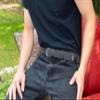 Funky Junque Elastic Stretch Belts -Black/Grey Mix (XXL) view 4