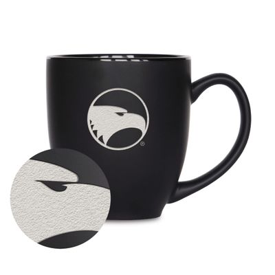 Rico Industries NCAA Georgia Southern Eagles Standard 15oz Matte Black Ceramic Bistro Mug