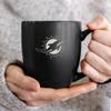 Rico Industries NFL Football Miami Dolphins Main 15oz Laser Engraved Matte Black Ceramic Bistro Mug - For Hot or Cold Drinks view 2