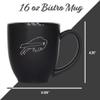 Rico Industries NFL Football Buffalo Bills Main 15oz Laser Engraved Matte Black Ceramic Bistro Mug - For Hot or Cold Drinks view 4