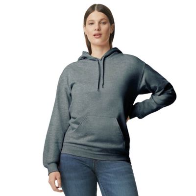 Gildan Adult SoftStyle Hoodie Sweatshirt, Style GSF500, Dark Heather, Small