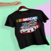 NASCAR American Pride Car 94 Racing Flags Men's and Women's Short Sleeve Unisex T-Shirt (Black, XX-Large) view 3
