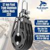 Blue Shark 2312-57 mm Fixed Triple Aluminum Sailing Block - Max Line: 7/16 (12 mm), Safe Working Load (SWL): 2870 lbs (1300kg), Breaking Load: 5730 lbs (2600 kg) (1-Pack) view 2