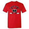Chicago Team Mask Men's T-Shirt for Hockey Fans (Red Shirt, 2XL) view 1