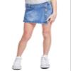 Girls 3-Button Asymemetric Skort is Both Stylish and Comfortable, Medium Blue, 10 view 1