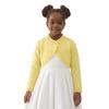 Lilax Baby Girls' Knit Long Sleeve Button Closure Bolero Cardigan Shrug (3-6 Months, Yellow) view 2