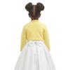Lilax Baby Girls' Knit Long Sleeve Button Closure Bolero Cardigan Shrug (3-6 Months, Yellow) view 4
