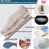DHIJUPNG Women Men Wide Width Walking Shoes,Women's Non Slip Wide Width Shoes with Adjustable Walking Shoes for Diabetic Edema Plantar Swollen Feet Light greyMen 9.5/Women 10.5 view 4