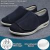 DHIJUPNG Women's Extra Wide Air Cushion Walking Sneakers,Women's Non Slip Wide Width Shoes with Adjustable Walking Shoes for Diabetic Edema Plantar Swollen Feet Dark blueMen 9.5/Women 10.5 view 2