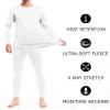 Therma Pro Mens Fleece Lined Thermal Top & Bottom Underwear Set, Long Johns Base Layer Ultra-Soft White view 2