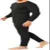 Therma Pro Mens Fleece Lined Thermal Top & Bottom Underwear Set, Long Johns Base Layer Ultra-Soft Black view 3
