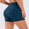 CRZ YOGA Naked Feeling Biker Shorts 4'' - High Waist Yoga Workout Running Gym Spandex Womens French Navy Medium view 2