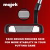 Majek K5 P-204 New Red and Black Golf Putter Right Handed Bullet Style Forgiving Mallet with Alignment Line Up Hand Tool 33 Inches Precision Steel Shaft Senior Lady Flex Petite Length view 3
