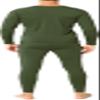 Therma Pro Mens Fleece Lined Thermal Top & Bottom Underwear Set, Long Johns Base Layer Ultra-Soft Army Green view 4
