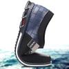 Asifn Men Casual Shoes Leather Slip On Moccasins Hiking Dress Sneakers Casuales Penny Loafers Comfort Driving Fashion 12.5 Blue view 3
