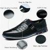 Asifn Men Casual Shoes Leather Slip On Moccasins Hiking Dress Sneakers Casuales Penny Loafers Comfort Driving Fashion 12.5 Blue view 4