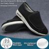DHIJUPNG Arthritis Swollen Feet Diabetic Shoes,Women's Non Slip Wide Width Shoes with Adjustable Walking Shoes for Diabetic Edema Plantar Swollen Feet BlackMen 5/Women 6 view 3