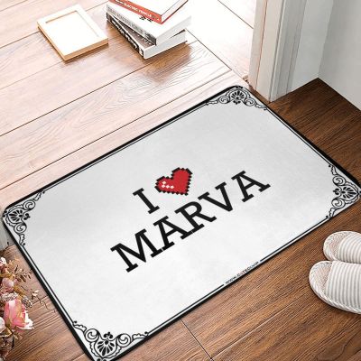 Abipuir Outdoor Mat Large I Love Marva Doormat Room Stuff Fall Outdoor Decorations (Color : Colour, Size : 40X60CM)