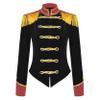 TSSOE Women Circus Ringmaster Costume Tassel Jacket Coat Christmas Velvet Victorian Jacket Coat Black Small view 3