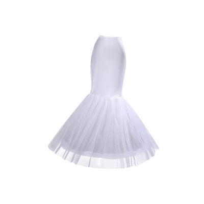 HONMEET Elastic High Waist Bridal Petticoat Mermaid Wedding Dress Skirt White