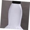 HONMEET Elastic High Waist Bridal Petticoat Mermaid Wedding Dress Skirt White view 2