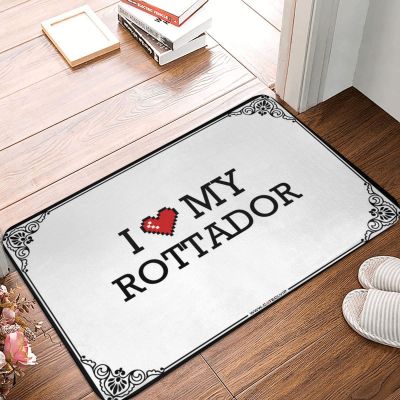 Abipuir Funny Outdoor Mat I Love My Rottador Doormat Hot Cocoa Bar Decor Stuff for Your Room (Color : Colour, Size : 50X80CM)