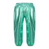 Manyakai Kids Girls Boys Shiny Metallic Dance Harem Pants Athletic Leggings Hip Hop Street Dancewear Green 14 Years view 3