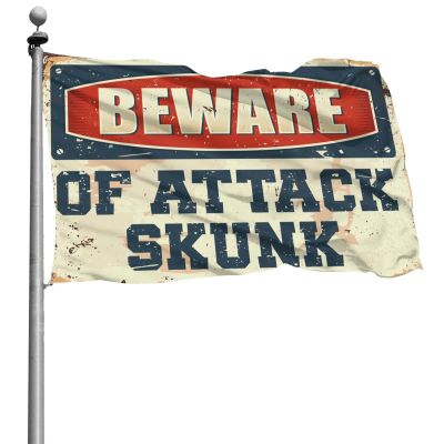 Bar Accessories Man Cave Beware Of Attack Skunk Flag Gym Flag College Posters For Guys (Size : 152X244CM)