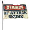 Bar Accessories Man Cave Beware Of Attack Skunk Flag Gym Flag College Posters For Guys (Size : 152X244CM) view 1