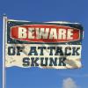 Bar Accessories Man Cave Beware Of Attack Skunk Flag Gym Flag College Posters For Guys (Size : 152X244CM) view 2