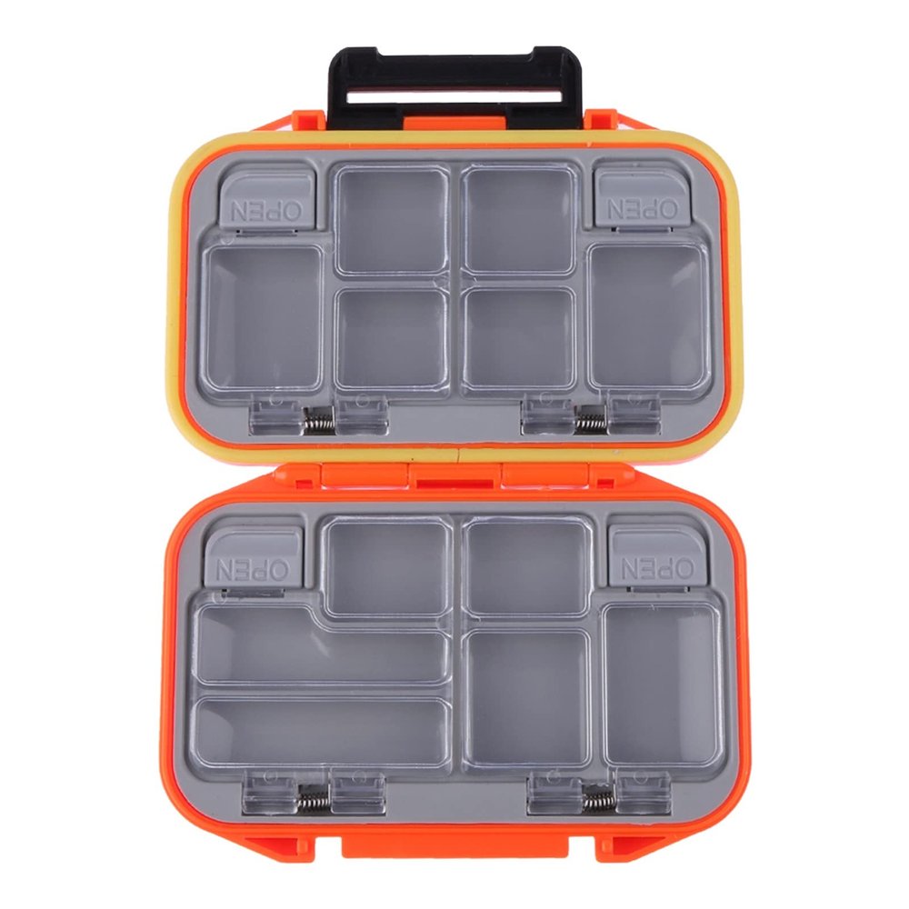 Tackle Box Fishing Gear Portable Storage Box Double Sided Fishing Tackle Box Bait Lure Hook Compartment Storage Case Fishing Accessories Bait Box