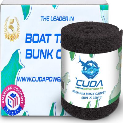 Cuda Boat Trailer Carpet 9 Inch Wide x 13ft-Premium Boat Lift Bunk Carpeting Bunk Board Carpet Bunker Board Black Parts Accessories Black Lift Runners Covers Waterproof