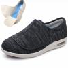 DHIJUPNG Womens Men Stylish Diabetic Shoes,Women's Non Slip Wide Width Shoes with Adjustable Walking Shoes for Diabetic Edema Plantar Swollen Feet Black greyMen 11.5/Women 12.5 view 1