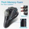 YLG Bike Seat Cover, Memory Foam & Gel Bike Seat Cushion Cover for Men & Women, Comfortable Bicycle Seat Cover for Peloton/Fixed/Cruiser/Indoor/Outdoor Bike seat with Waterproof Cover view 2