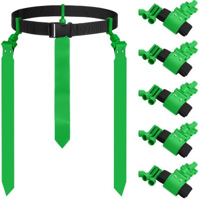 Junkin 6 6/8/10 Players Flag Football Sets Adjustable Football Belts and Flags for Youths Teens Kids Adults Players Sports Team (Green)