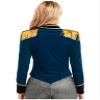 TSSOE Women Circus Ringmaster Costume Tassel Jacket Coat Christmas Velvet Victorian Jacket Coat Dark Blue Small view 4