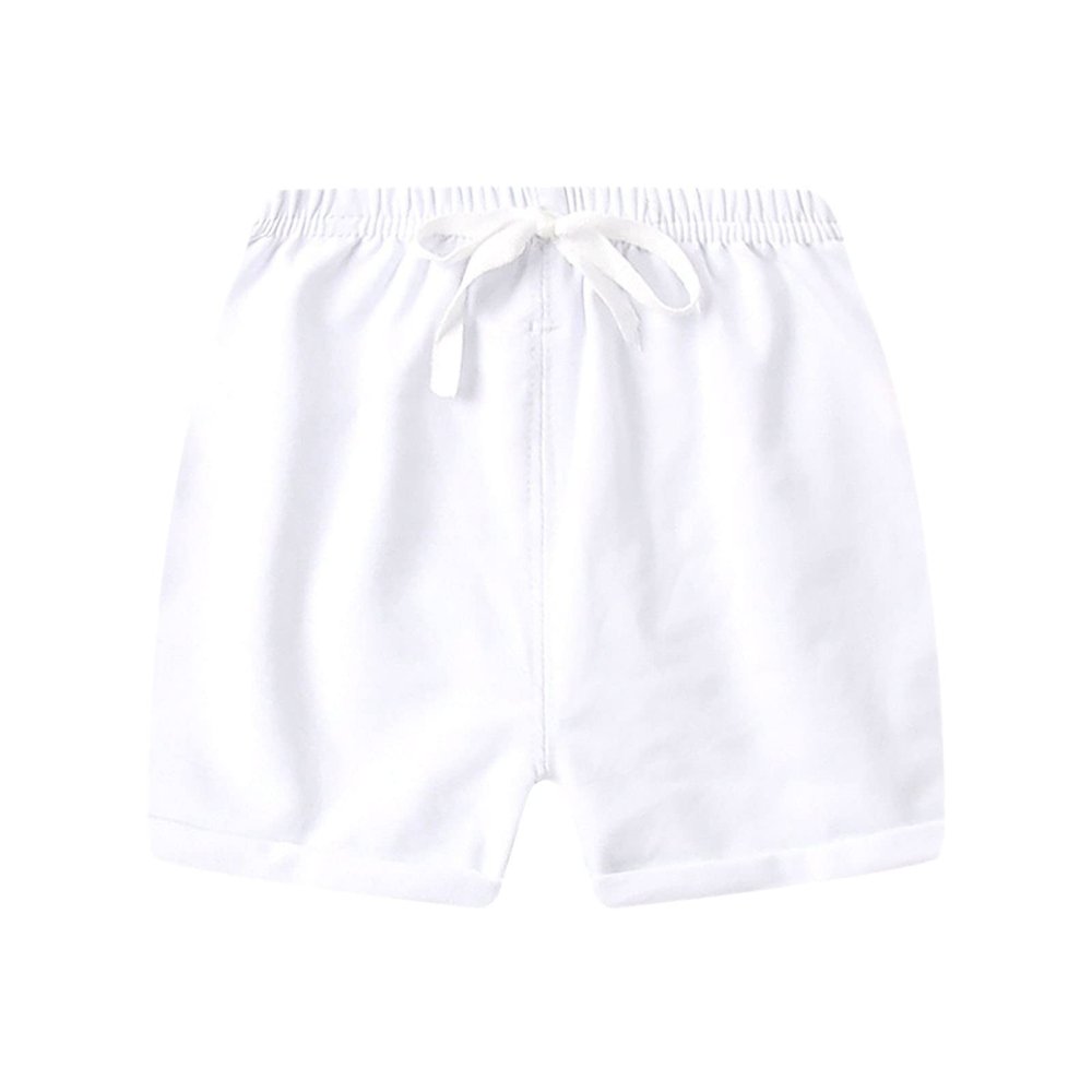 Boys Head Toddler Boys Shorts Summer Cotton Material Thin Style Five Point Pants Children's Baby (White, 3-4 Years)