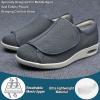 DHIJUPNG Diabetic Shoes for Women Wide Width,Women's Non Slip Wide Width Shoes with Adjustable Walking Shoes for Diabetic Edema Plantar Swollen Feet Dark greyMen 6.5/Women 7.5 view 3