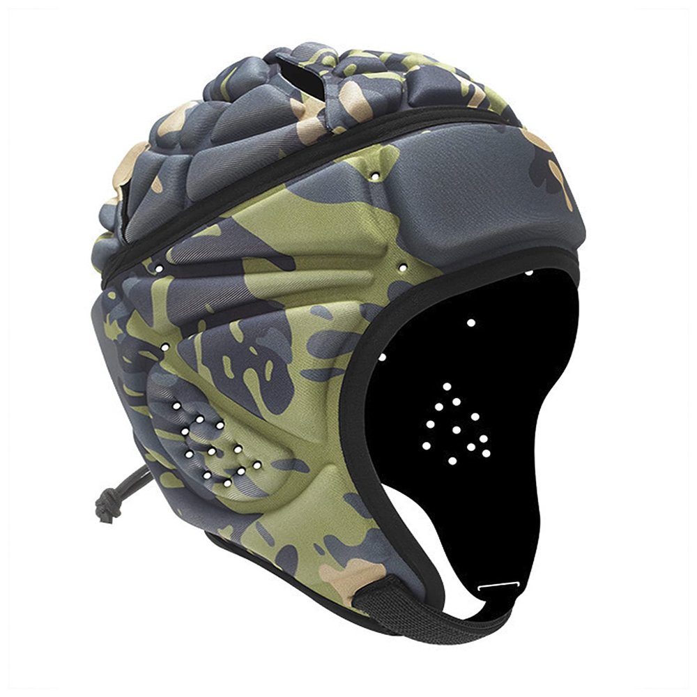 Rugby Headguard, Soft Padded Hat Soccer Headgear Scrum Cap 7v7 Flag Football Headguard for Adult Youth Autism Special Needs Head Protection
