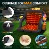 HOPERAN 25" 2pcs Dual-Sided Heated Stadium Seats for Bleachers with Back Support, 3 Levels Heating Stadium Seating for Bleachers Seat with Backrest, 5 Pockets Portable Stadium Chair for Outdoor view 4