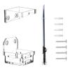 Cosmos 1 Set Lightsaber Wall Mount Stand Darksaber Display Holder Acrylic Black Lightsaber Wall Rack Dark Saber Stand for Vertical Displaying Darksaber, Lightsaber, Sword and Cue (Transparent Clear Color) view 1