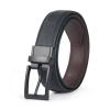 AWAYTR Reversible Kids Belts for Boys - Black and Brown Leather Belt for School Uniform Casual Jeans (100cm,Black) view 1