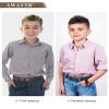 AWAYTR Reversible Kids Belts for Boys - Black and Brown Leather Belt for School Uniform Casual Jeans (100cm,Black) view 4